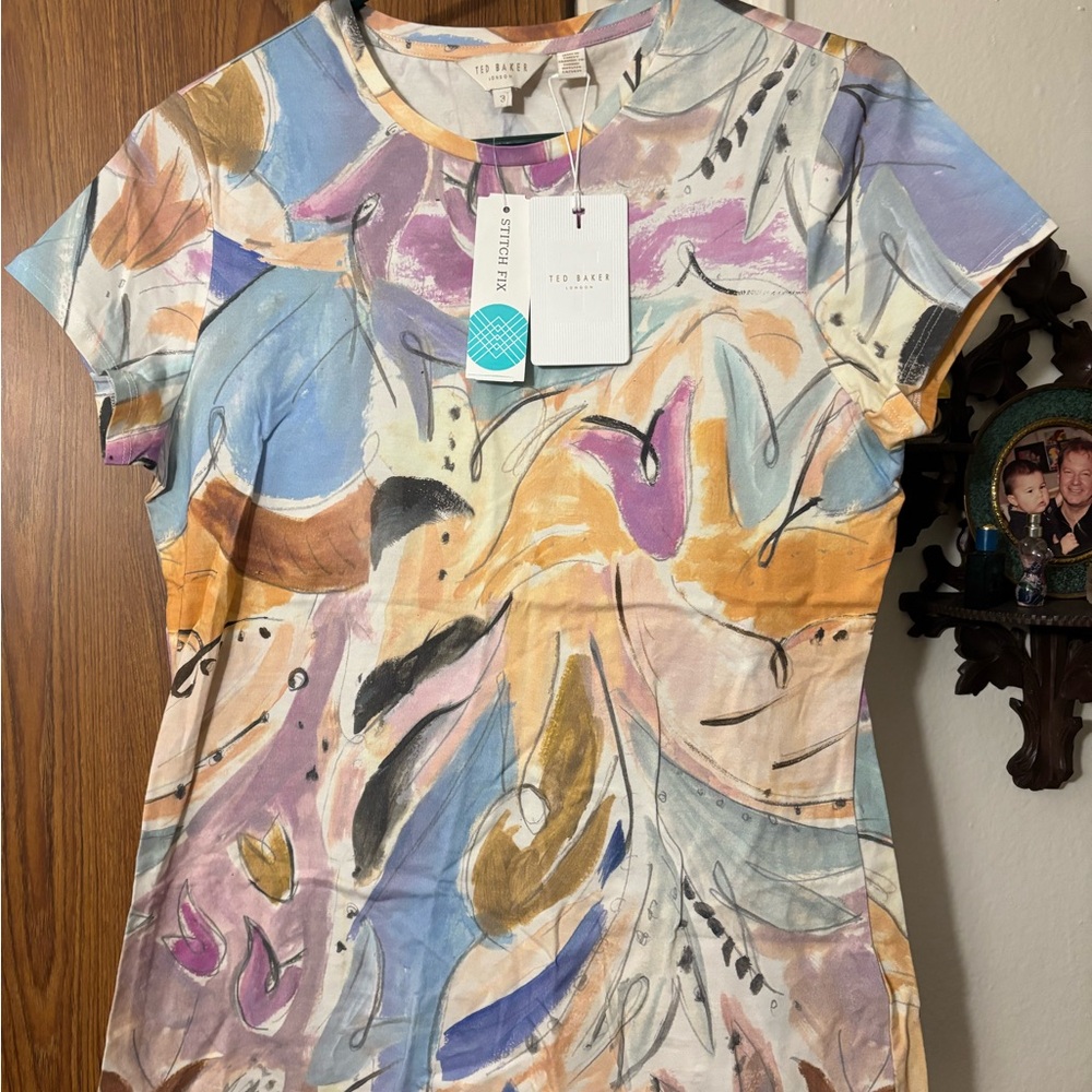 Ted baker fitted tee 3/8 NWT
